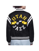 Utah Jazz Printed Logo Varsity Satin Jacket