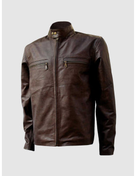 Vintage Brown Leather Jacket