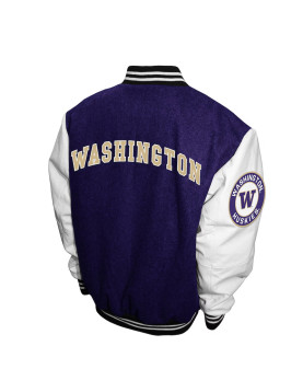 Washington Huskies Graduate Purple and White Varsity Jacket