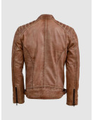 Waxed Distressed Leather Jacket