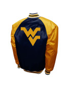 West Virginia Mountaineers The Game Navy Satin Jacket