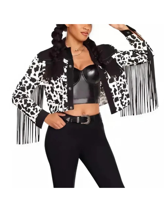 Western Cow Print Jacket