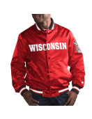 Wisconsin Badgers O-Line Red Satin Jacket