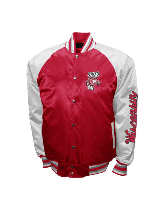 Wisconsin Badgers The Game Red Satin Jacket