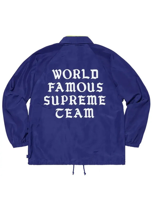 World Famous Supreme Team Blue Bomber Satin Jacket