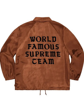 World Famous Supreme Team Brown Bomber Jacket