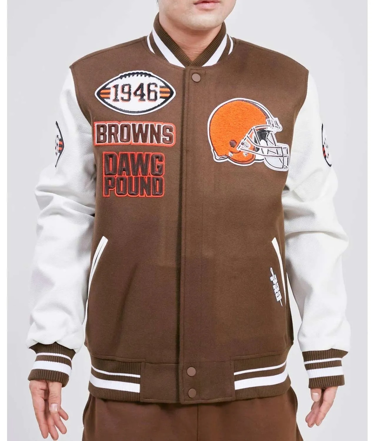 Cleveland Browns Dawg New Logo Baseball Jacket 