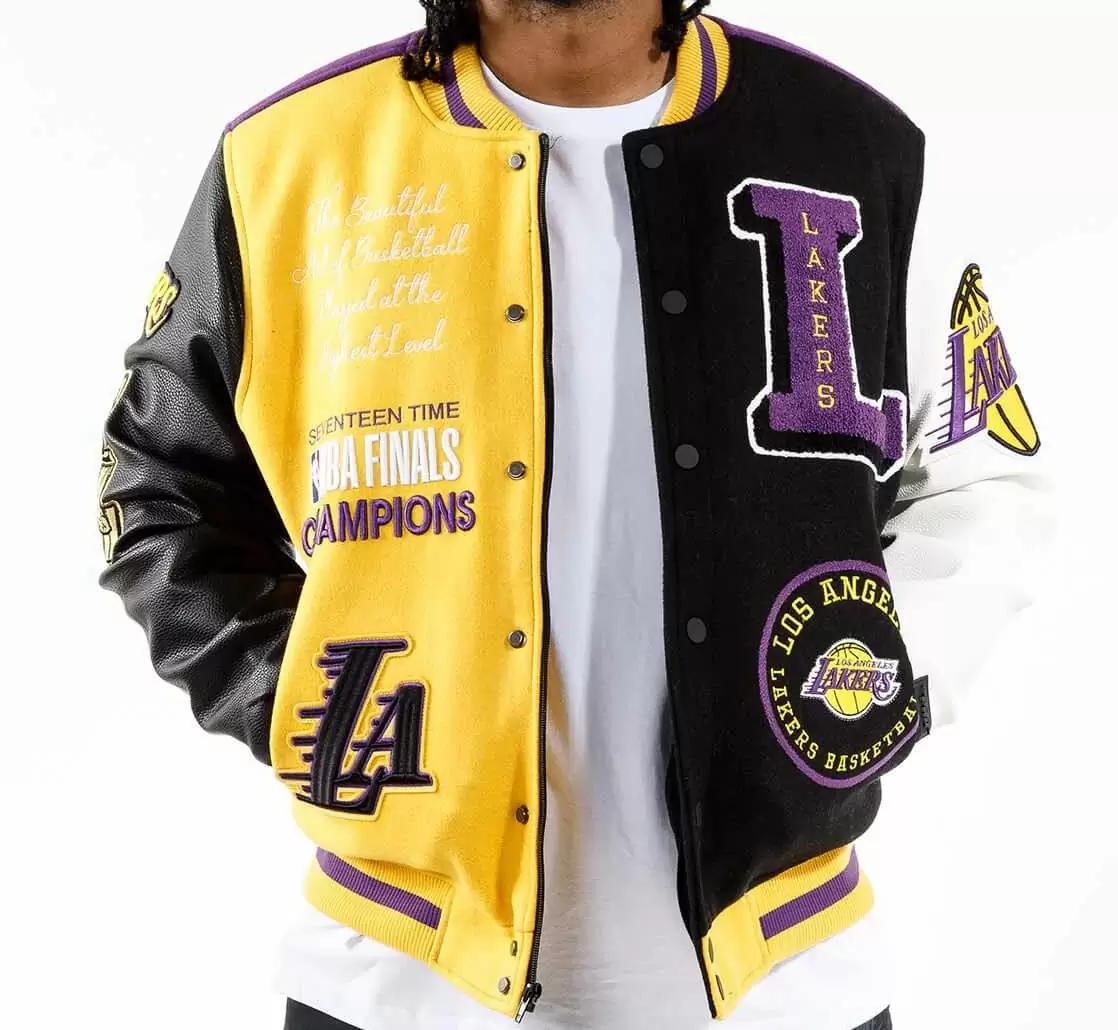 Pro Standard Nba Los Angeles Lakers Logo Varsity Jacket